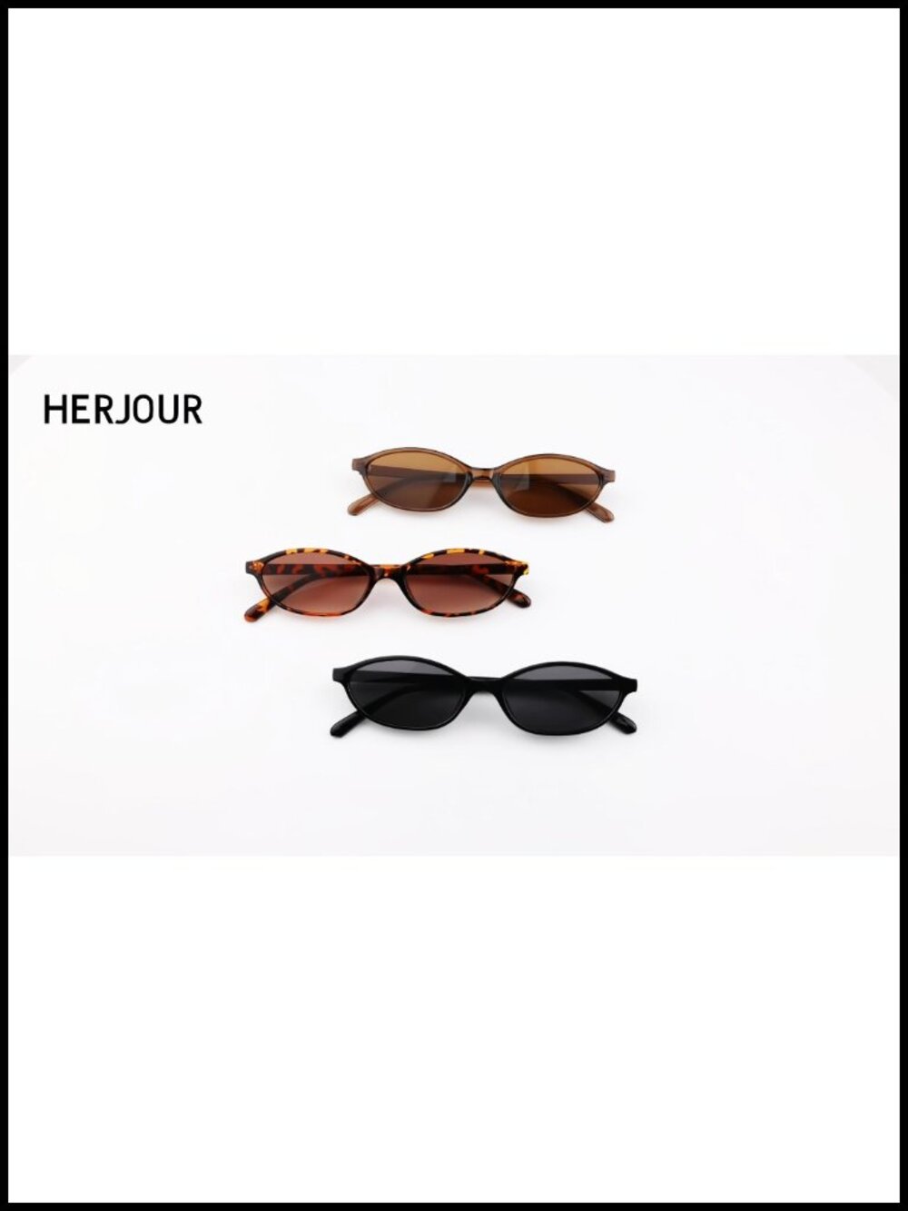 Retro Oval Cat Eye Sunglasses with UV Protection - Picture 6 of 6